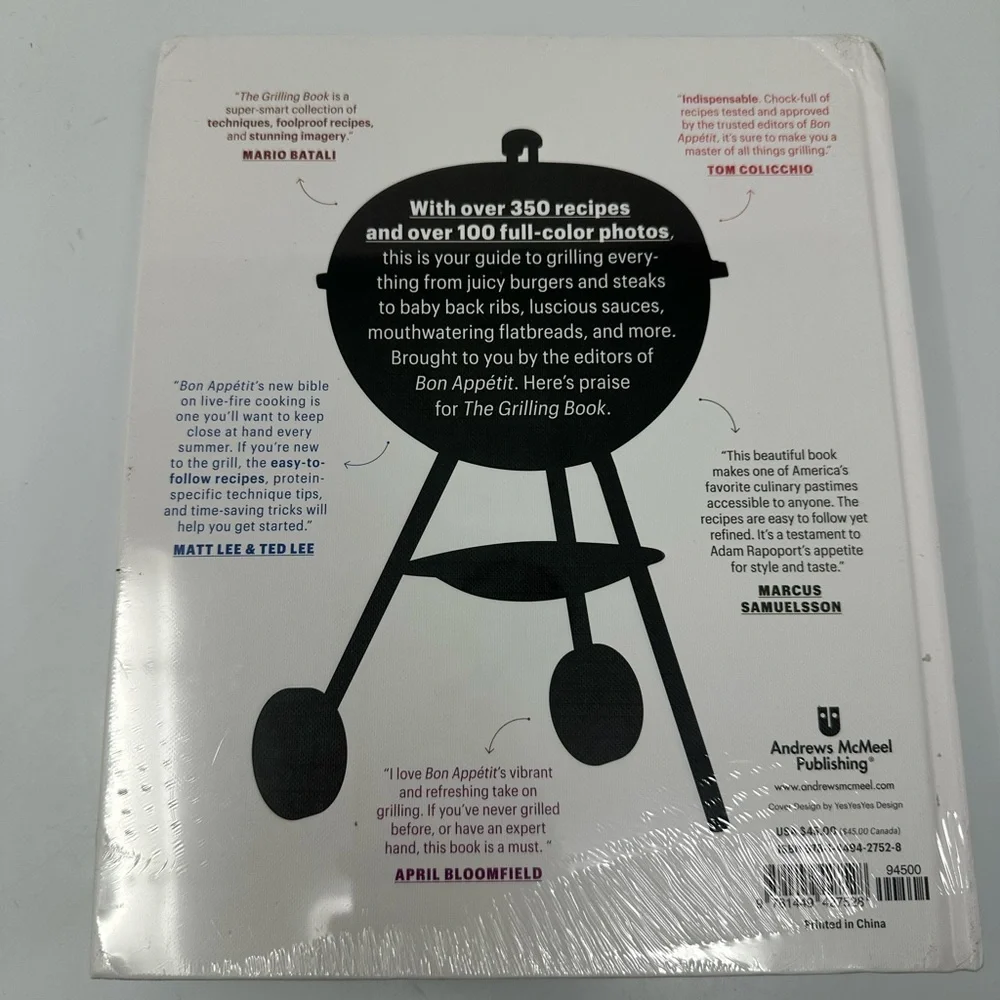 Bon Appetit The Grilling Book The Definitive Guide Hardcover Cookbook NEW